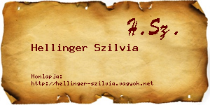 Hellinger Szilvia névjegykártya